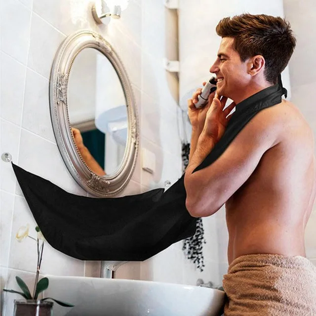 

1pcs Beard Catcher Bib Apron Beard Cape for Shaving,Trim Your Beard In Minutes Without The Mess Facial 120x80cm