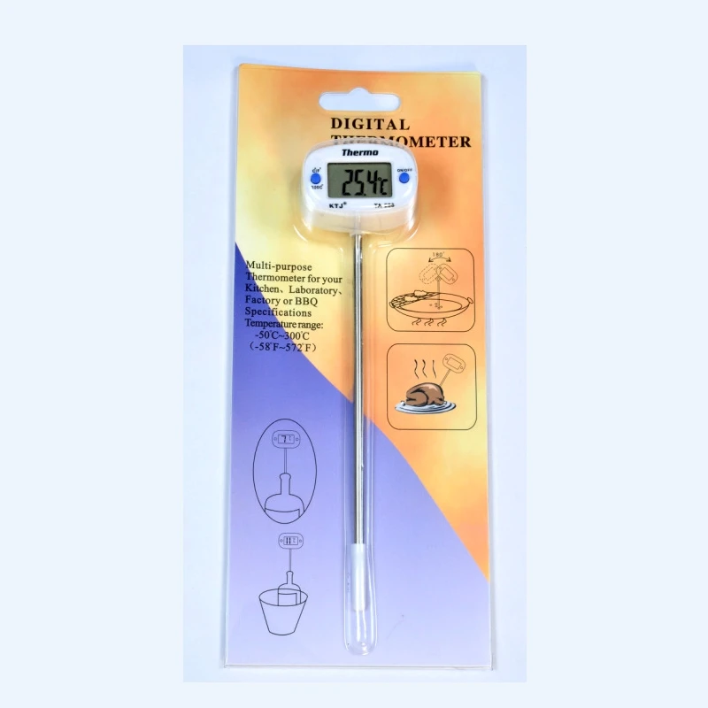 Rotatable Digital Food Thermometer BBQ Meat Chocolate Oven Milk Water Oil Cooking C/F Kitchen Thermometers Electronic Probe 300C | Дом и сад
