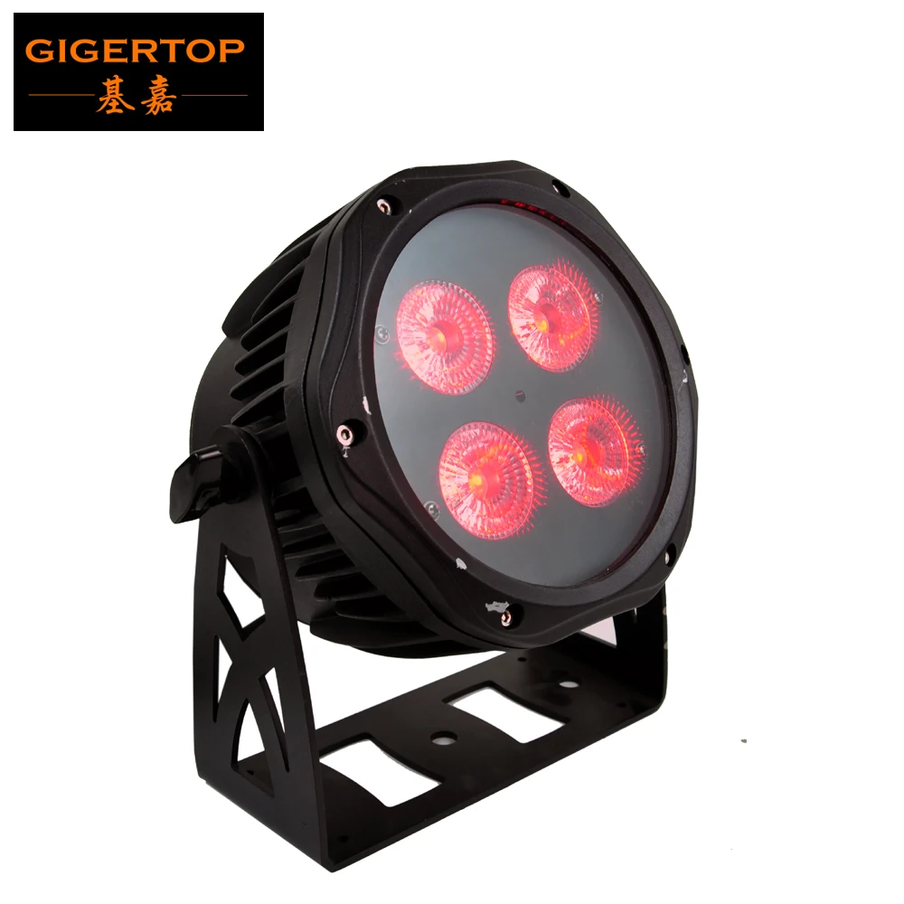 Водонепроницаемый светодиодный мини светильник Gigertop 4x18 Вт RGBWA UV 6 в 1 IP65 уличный