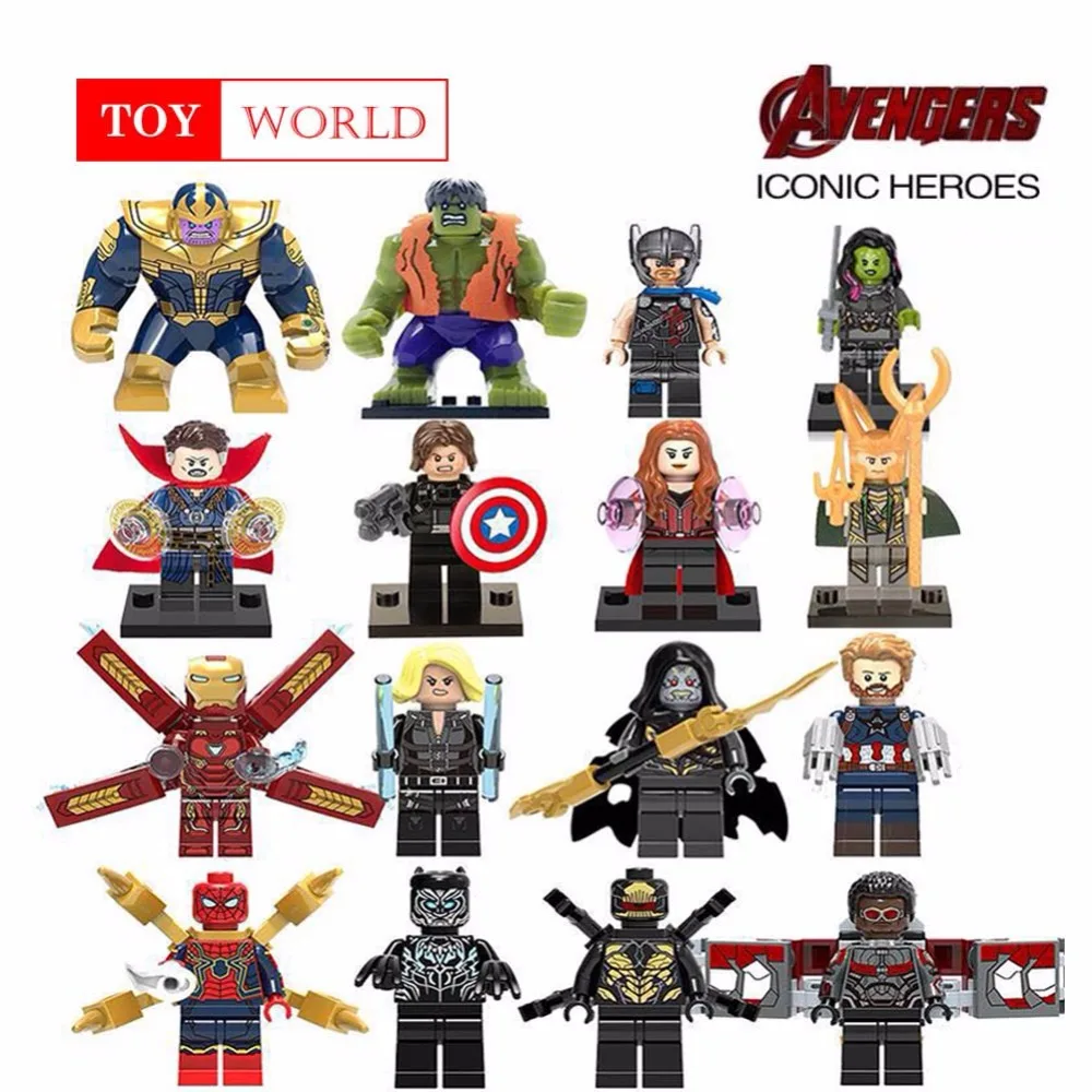 Войны Черная пантера Бэтмен Халк гамора строительные блоки Superheros Marvel Мстители 3