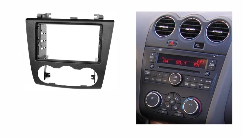 Двойной Din фасции Для NISSAN Altima 2006 2012 радио DVD стерео панель приборной панели