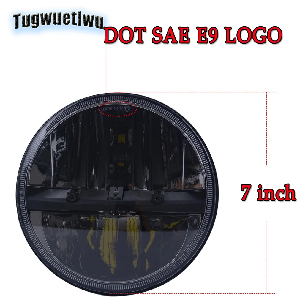 1 pair hot selling 7inch round LED headlight projector headLamp led for jeep wrangler jk cj tj lj lada niva land rover | Автомобили и