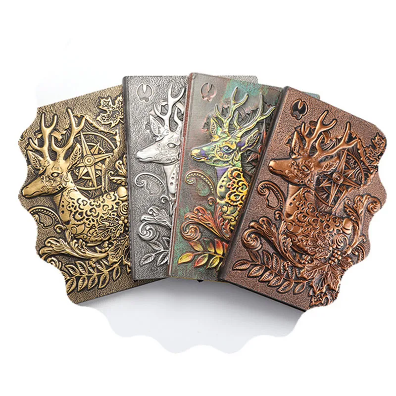 100 листов классический мультфильм Европейский тиснением Ретро лося ноутбук