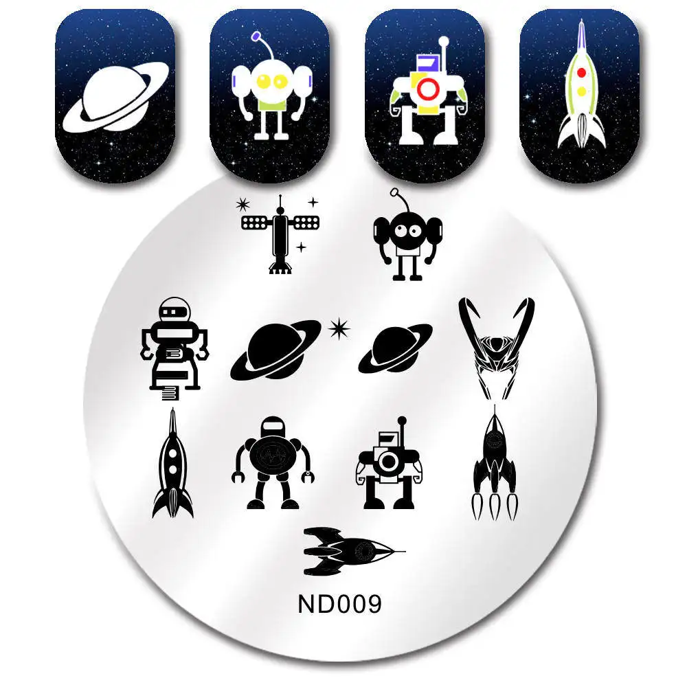 Квадратный штамповочный шаблон NICOLE DIARY для ногтей собака животное цветок буква