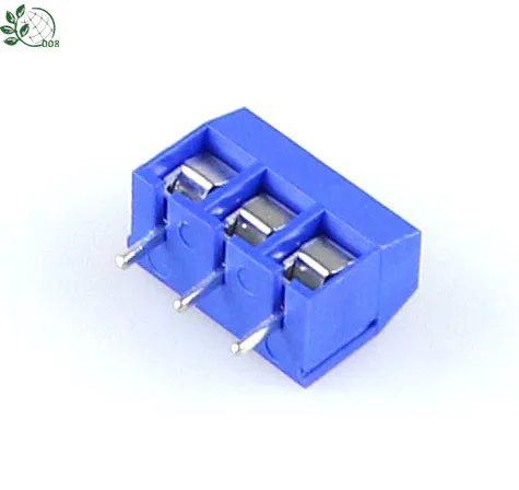 10 шт. KF301-5.0-3P шаг 5,0 мм KF301-3P прямой контактный PCB 2 Pin 3 Pin винт Клеммная колодка Разъем - Цвет: Синий