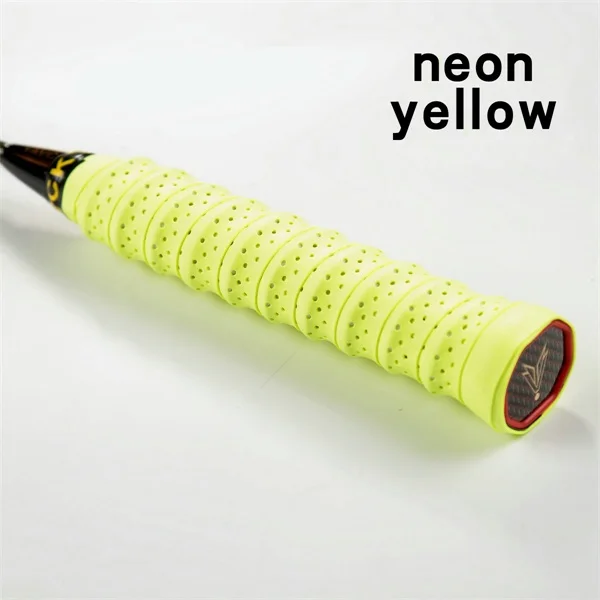 Neon yellow 10 шт./упак. противоскользящая дышащая спортивная лента для обмотки ручек Griffband теннисная изоляционная лента ручки для бадминтона Sweatband - Цвет: Neon yellow