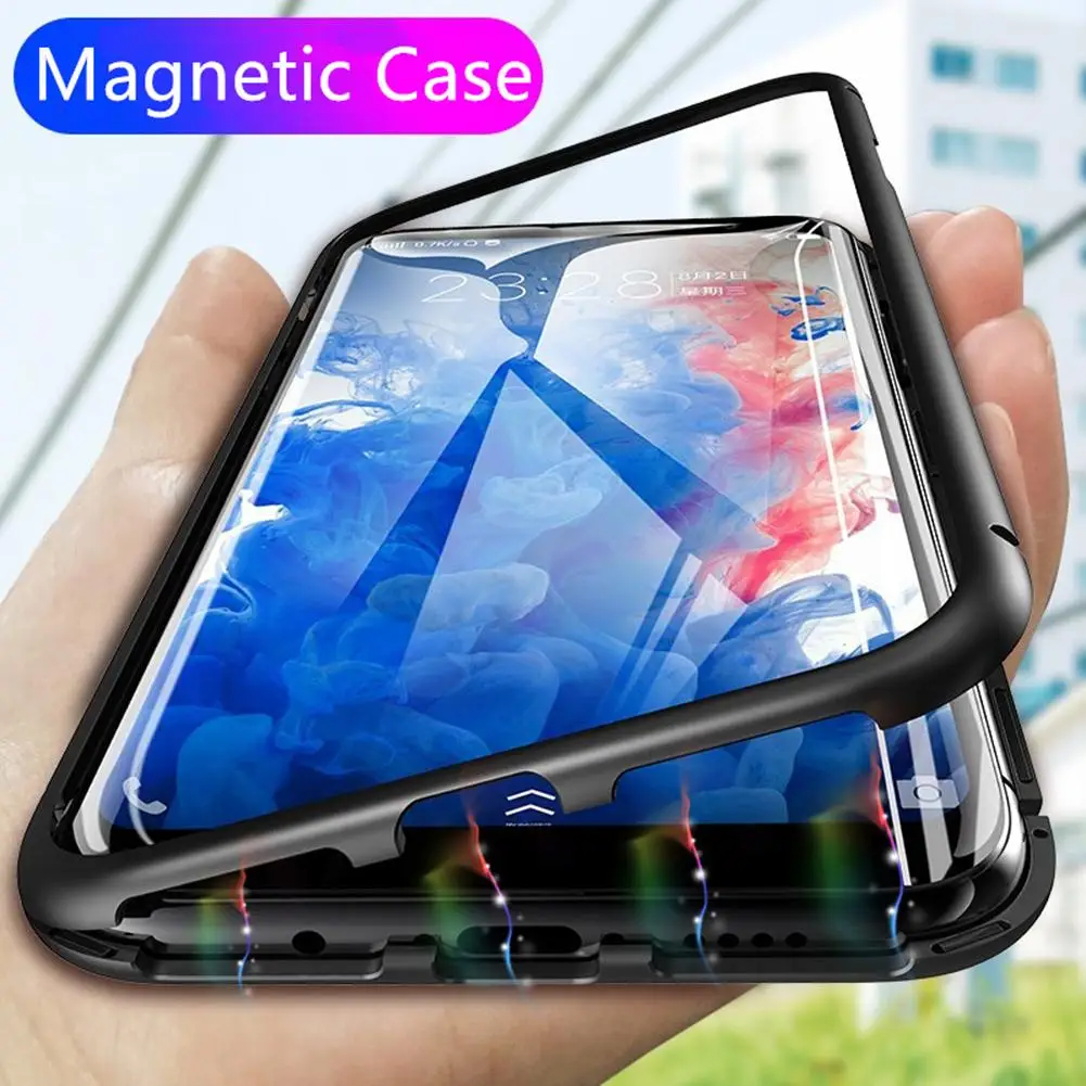 

Hot Sale Glass Magnetic Full Cover Phone Case for Samsung S9/S8 Plus Note8/9