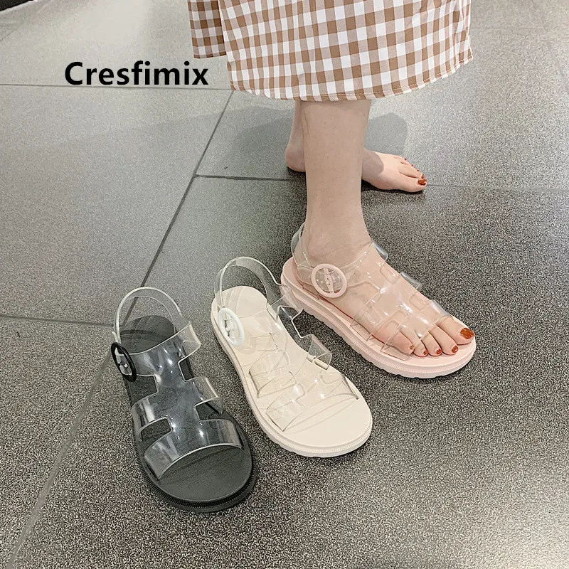 Босоножки Cresfimix женские прозрачные повседневные сандалии для подростков летние