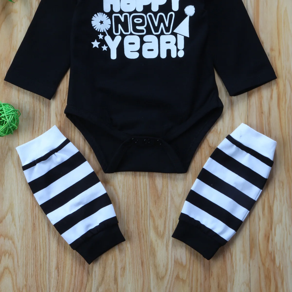 New Year Romper Tops+Leg Warmer Jumpsuit 2Pcs Newborn Baby Boy Outfits Sets | Детская одежда и обувь