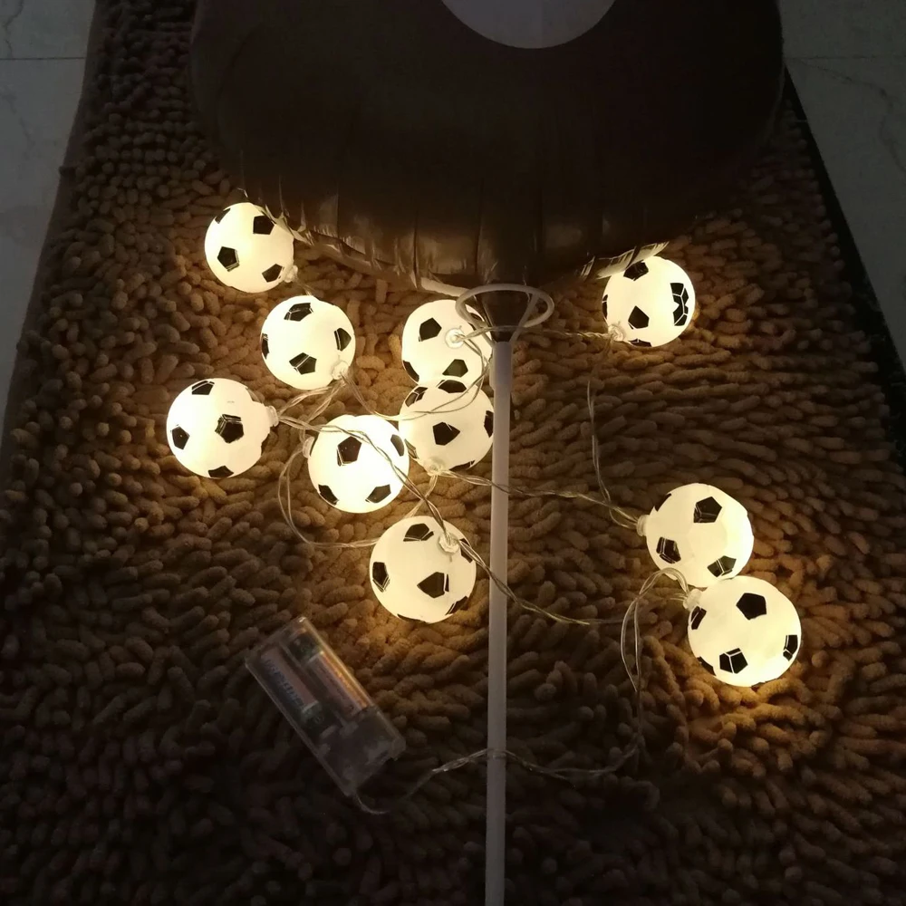 10LED футбольные огни лампы бусины атмосфера для создания освещения DIY вечерние украшения Прямая поставка аксессуары для футбола Рождественский подарок