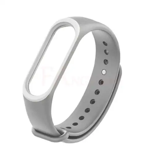 Mi Band 3 силиконовый ремешок на запястье, браслет, двойной цвет, сменный ремешок для часов для оригинальной Xiaomi mi, 3 браслета, резиновый ремень - Цвет: white  Grey