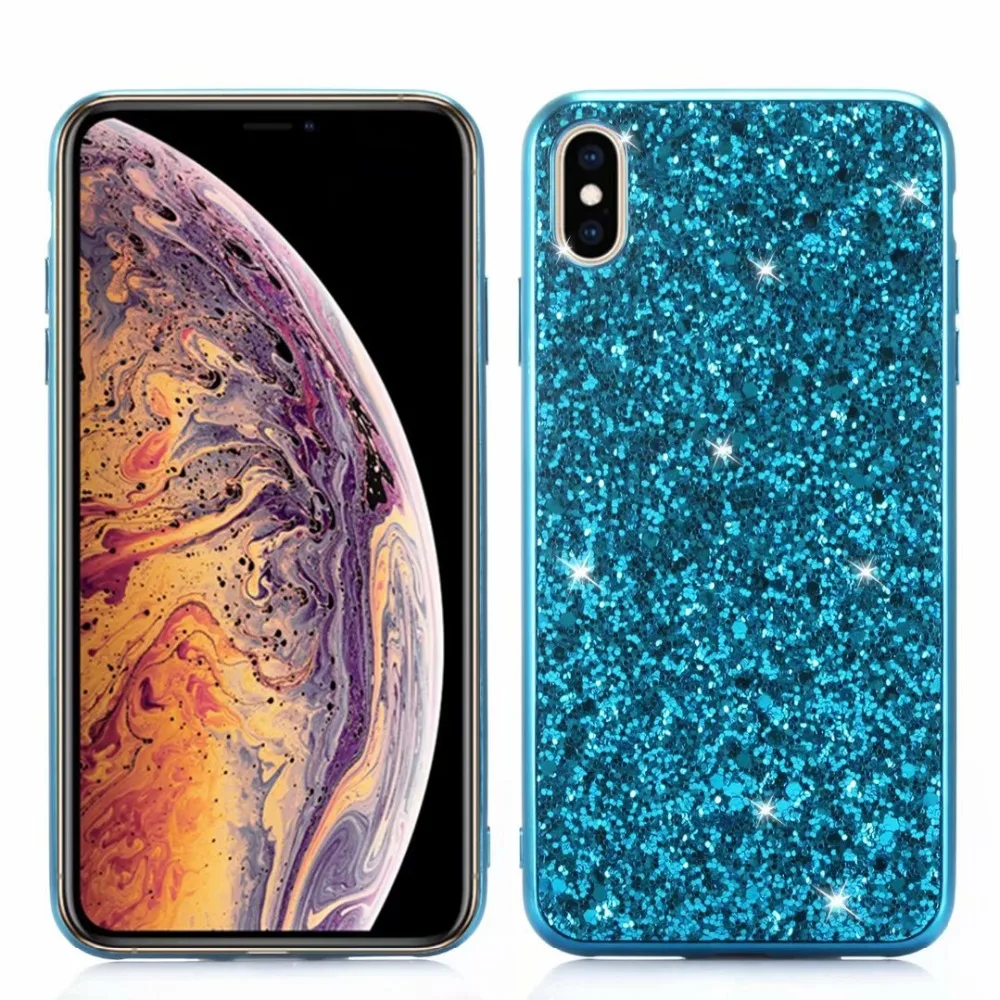 Sinbeda Роскошный чехол для телефона iphone XS MAX XR модные блестящие мерцающие Чехлы 7 8