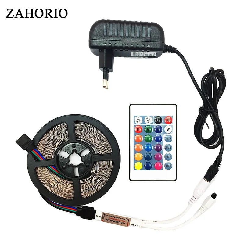 RGB светодиодный светильник 5 м 10 SMD2835 гибкая светодиодная лента Светодиодная 15 20