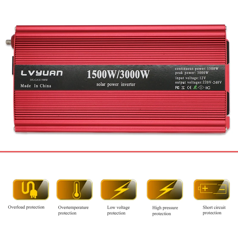 Двойной USB 3000 Вт портативный автомобильный инвертор зарядное устройство