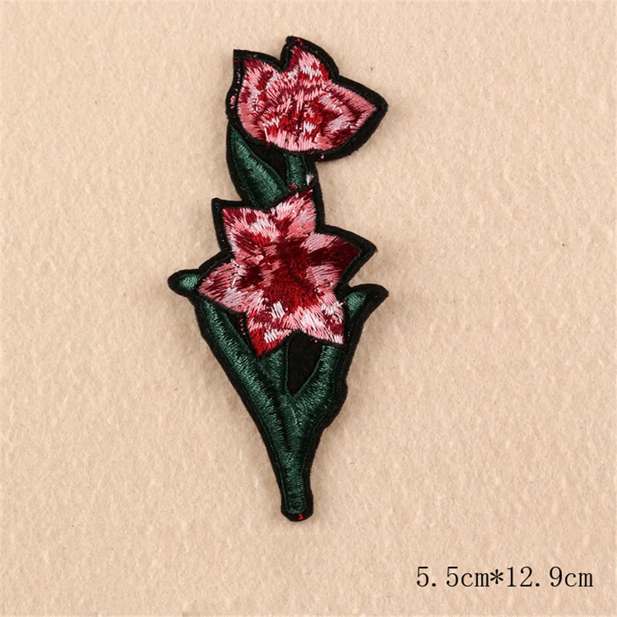 High Quality 1pc Flamingo Butterfly Flower Rose Embroidered Patches for Clothing Iron on Badge Clothes Sticker Stripes Applique | Дом и сад