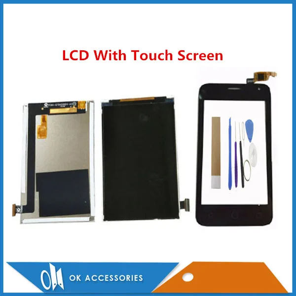 

For Alcatel One Touch Pixi First OT4024 4024 OT4024D 4024D 4024X Touch Screen With LCD Display Digiziter Black With Tools Tape