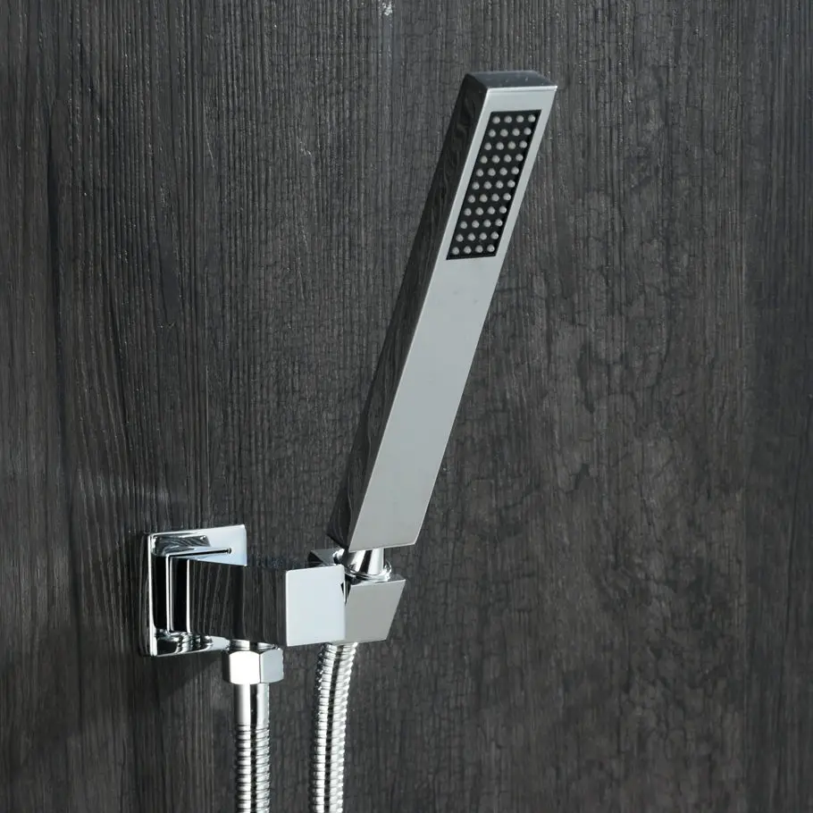 Ручной душ из латуни с поворотным кронштейном и шлангом нержавеющей стали 1 5 м