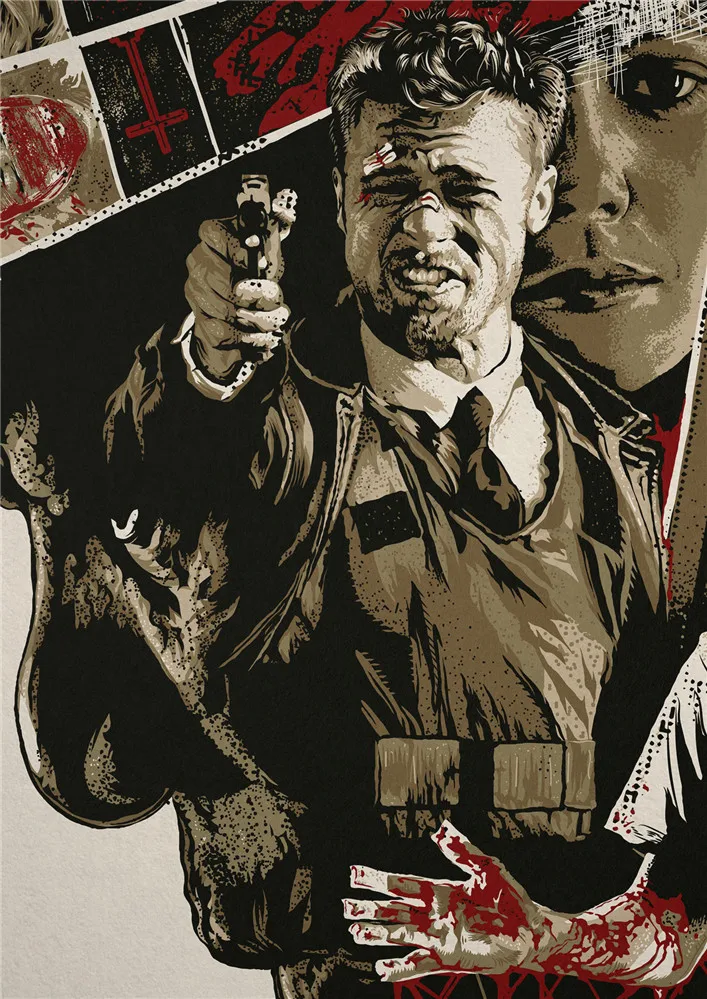 Se7en постеры кино стикеры Настенные белая бумага с покрытием печать высокое