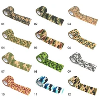 5cmx4 5m camouflage wrap rifle hunting shooting cycling tape waterproof camo stealth tape 3pcs rolls self adhesive non woven