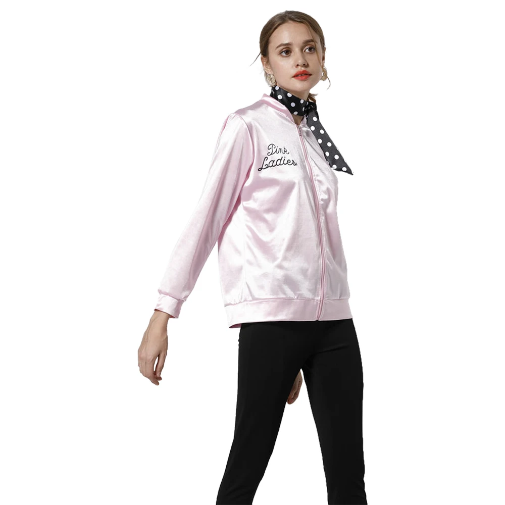 Женский костюм для косплея Pinkl розовая куртка на молнии с шарфом в стиле