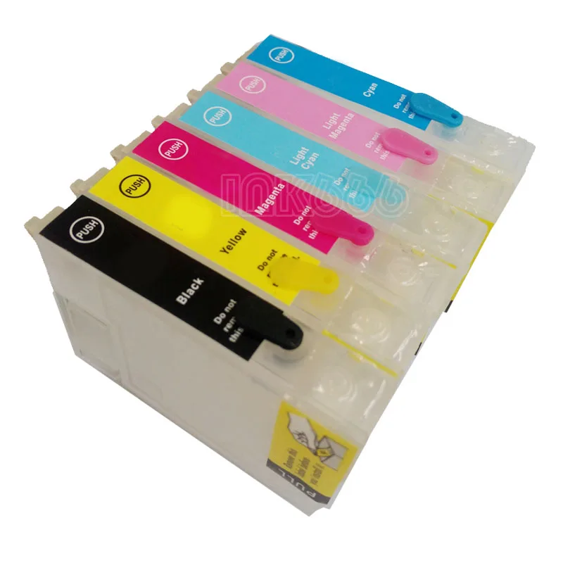 6 шт. T0481 многоразовый чернильный картридж для epson STYLUS PHOTO R200 R220 R300 R300M R320 R340 RX500 RX600
