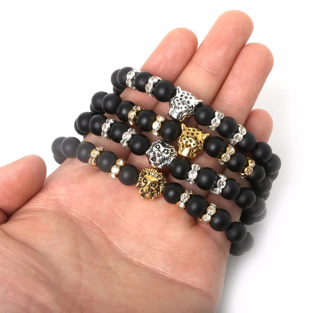 Оптовая продажа позолоченные и серебряные браслеты в античном стиле Будда Лев