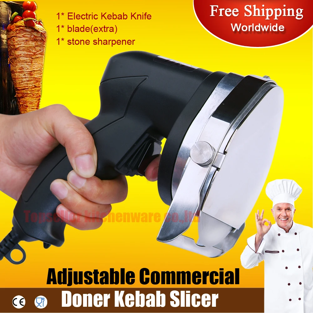 professional electrical doner kebab slicer(two blades) Electrical knife shawarma gyros cutter | Бытовая техника