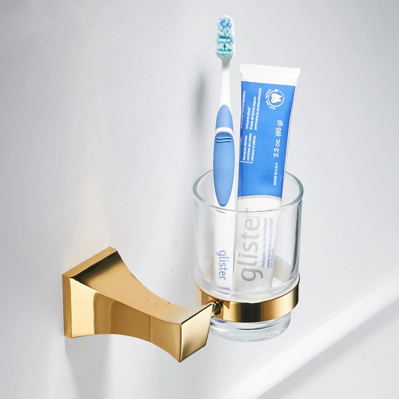 gold bathroom accessories set toilet bursh holder gold polished towel ring bath corner shelf wall mount bathroom products hook free global shipping
