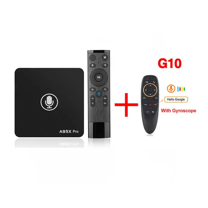 2G 16G G10-Gyroscope Google tv Box A95X Pro 2G 16G Smart Android 7,1 tv Box Голосовое управление Amlogic S905W WiFi LAN медиаплеер PK X96 мини X96 мини - Цвет: 2G 16G G10-Gyroscope
