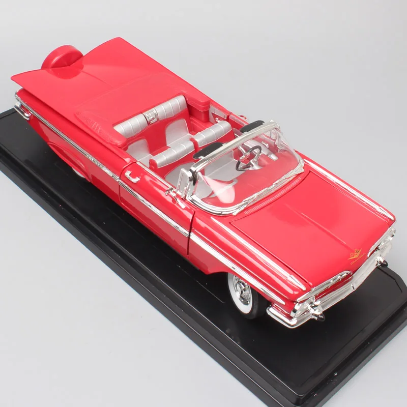 Дорожный Подпись классический Chevy 1959 Chevrolet lmpala Spyder литья под давлением 1:18 большой металлическое ведро модели автомобилей и игрушечные транспортные средства для детей