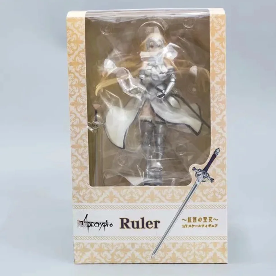Tronzo аниме Fate Grand Order линейка Жанна д 'Арк малиновый Святой ФГО Жанна д' Арк Окончательная форма ПВХ фигурка модель игрушки подарки - Color: With Box