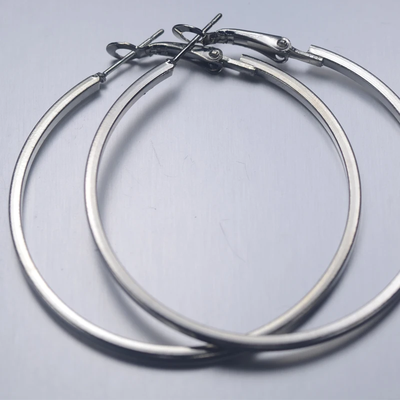 В стиле панк 50 мм одноцветное широкий Серьги кольца для Для женщин Модные