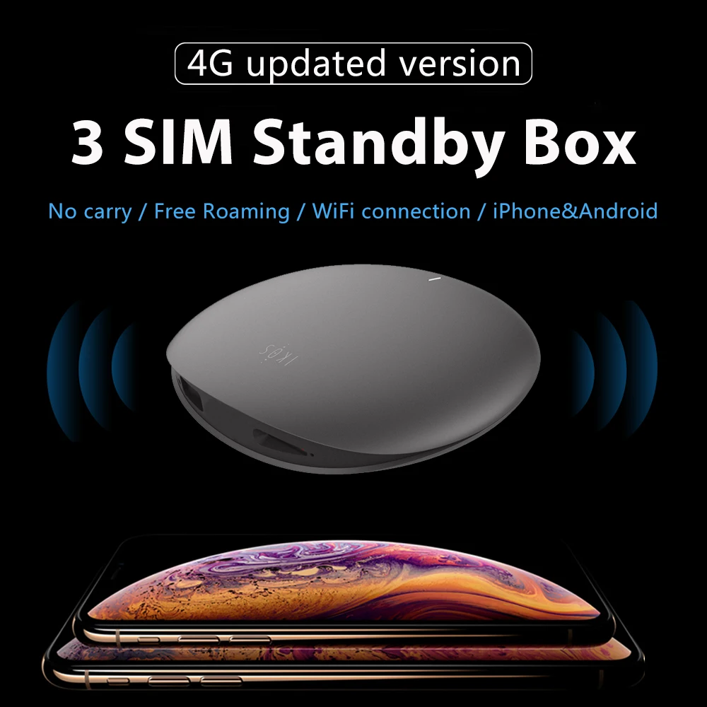 4G Net Бесплатный роуминг IKOS 3SIM режим ожидания SIMadd беспроводное соединение WiFi маршрутизатор для Android для iPhone 6/7/8/X iOS 7-13