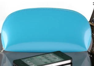 Lake blue Manglad пвх глянцевая Желейная косметичка портативная дорожная сумка для хранения водонепроницаемая моющаяся сумка женская красочная косметичка - Цвет: Lake blue