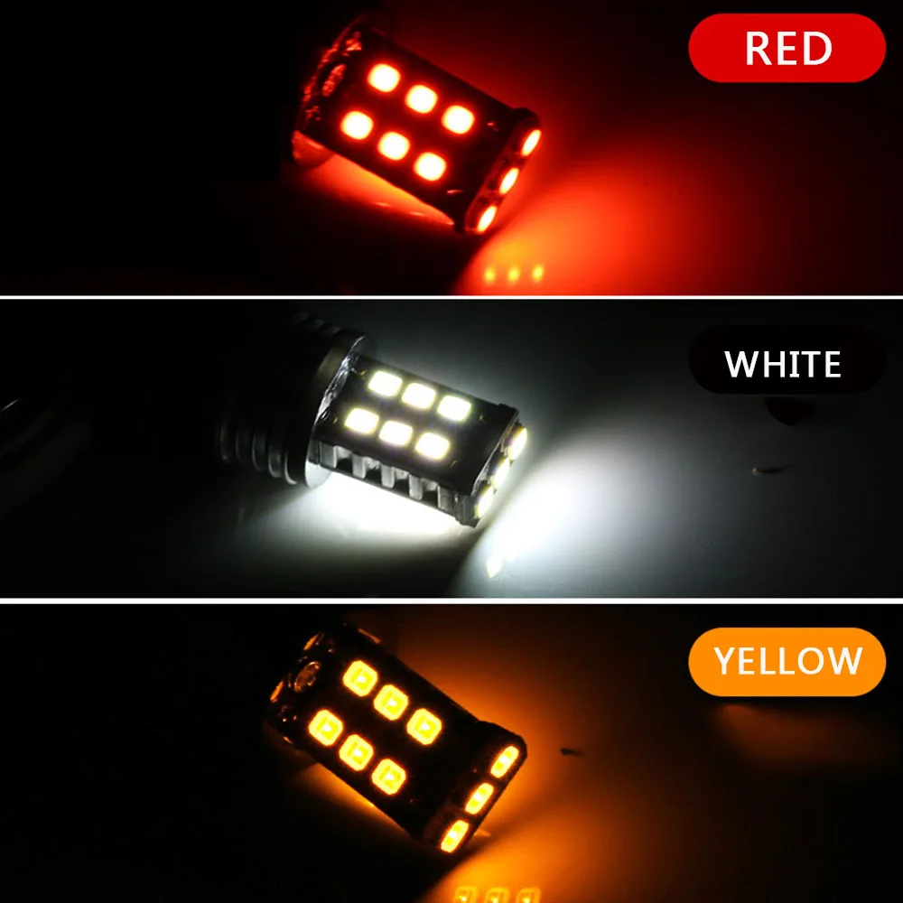 2 шт. 1157 BAY15D 15 SMD 2835 Светодиодный CANBUS без ошибок стоп Обратный свет авто