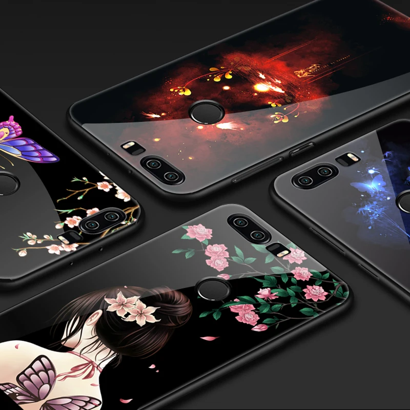 Чехол GKK для huawei P9 P8 lite 2017 задняя крышка из стекла и мягкого ТПУ Оригинальная