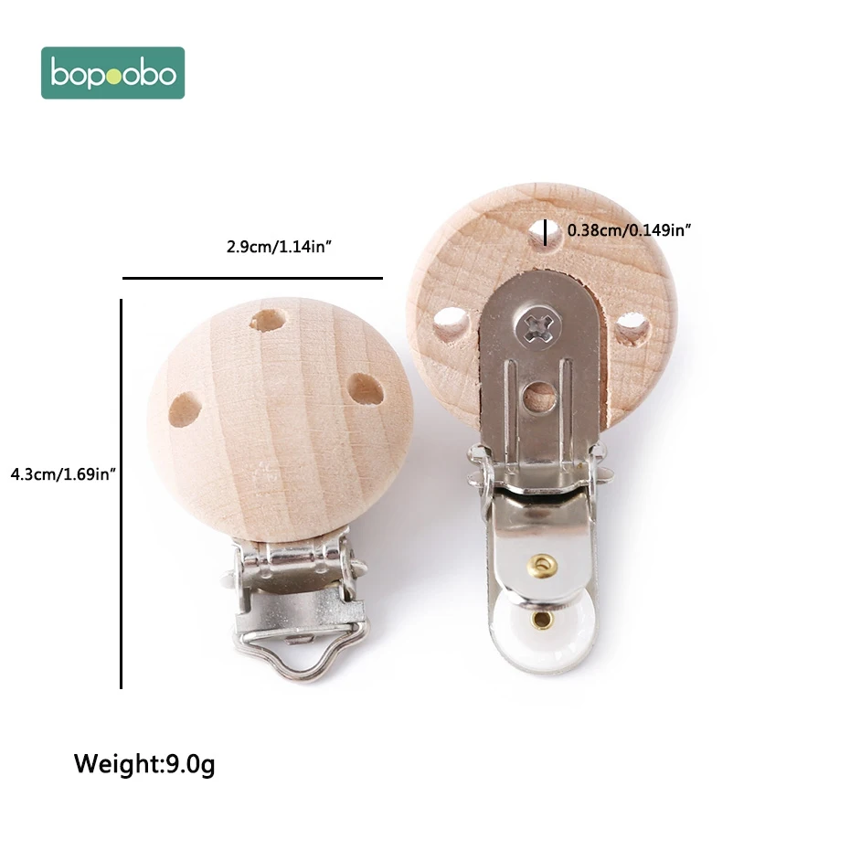 Small Beech Clip Bopoobo 5 шт. металлические деревянные детские соски зажимы держатели печать соска для младенцев застежки держатели аксессуары DIY инструмент Детские Прорезыватели - Цвет: Small Beech Clip