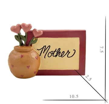 Полимерный блок с вазой и цветами для матери миниатюрное украшение милый подарок