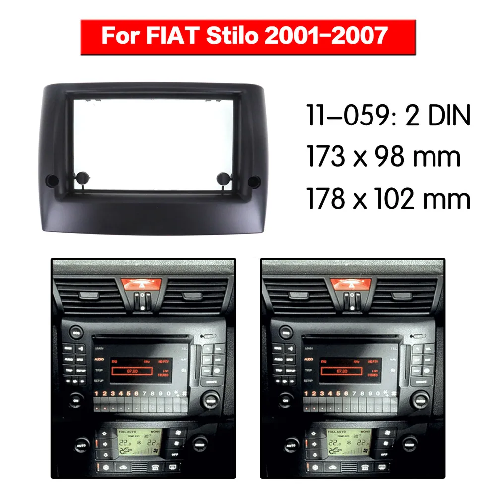 Автомобильный радиоприемник Fascia Frame Kit для FIAT Stilo 2001 2007 автомобильный стерео аудио