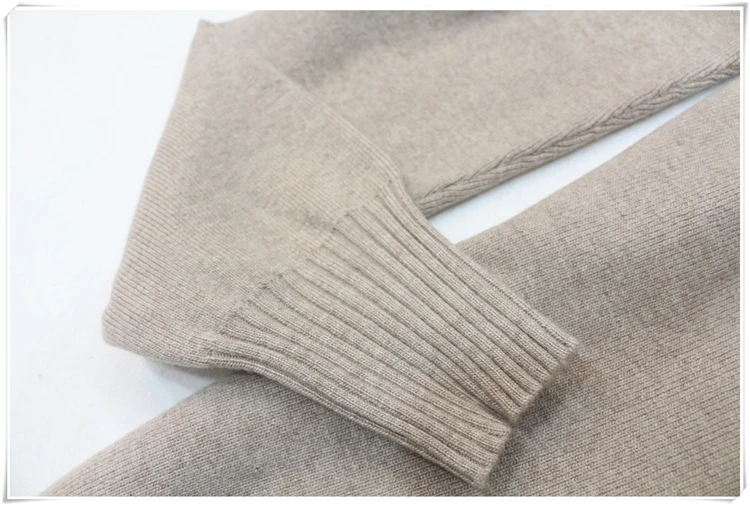 

Winter Woolen + Cashmere Knitted warm Suit V-Neck Collar Velvet Sweater + Mink Cashmere Trousers Leisure Two-piece suits wj1361