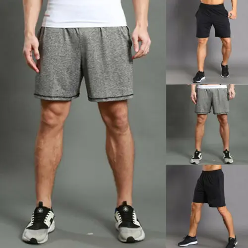 Шорты мужские спортивные с высокой талией однотонные Джоггеры для фитнеса пляжа