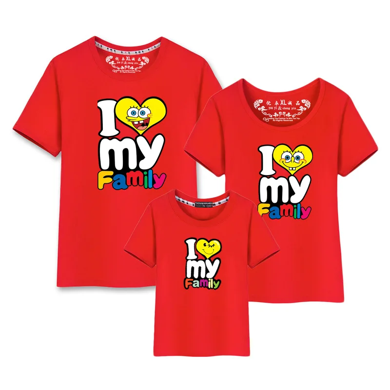 1PC Mom And Daughter Son Matching Clothes Children's T-shirts Family t shirt Short Sleeve Father Outfits | Мать и ребенок