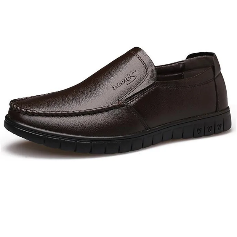 Мужские повседневные Лоферы Movechain из натуральной кожи Мужская модная мягкая