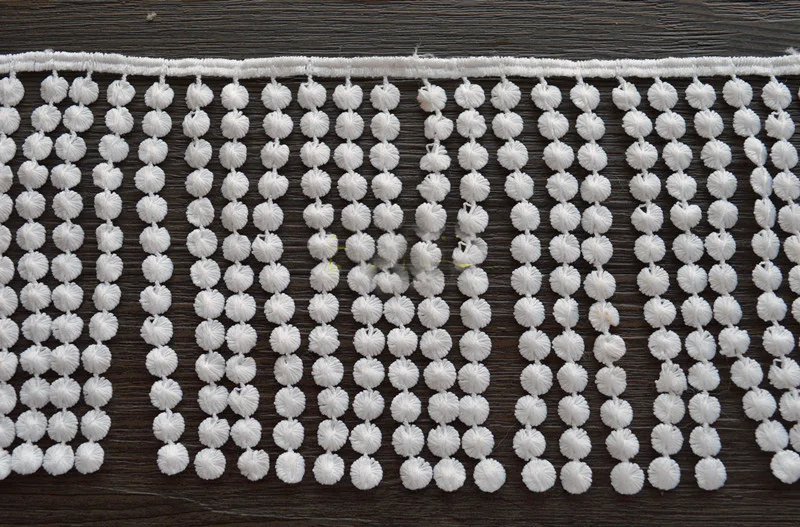 5 ярдов 11 см 4 33 дюйма широкий молочный Шелковый с кисточками цвета слоновой кости