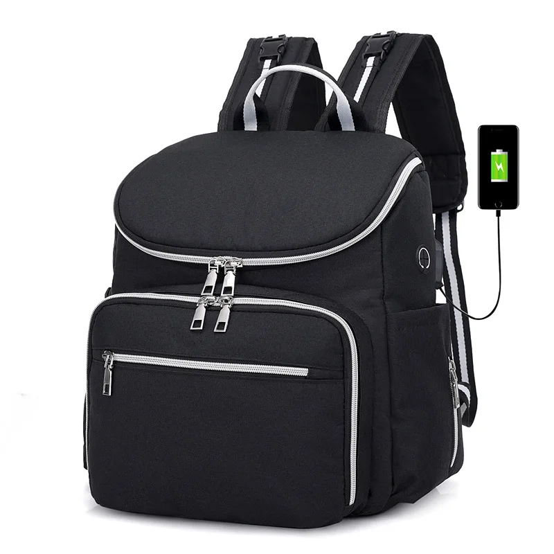 Сумка для детских подгузников с интерфейсом USB, водонепроницаемая, Набор сумок для подгузников, дорожный рюкзак для беременных от AliExpress WW