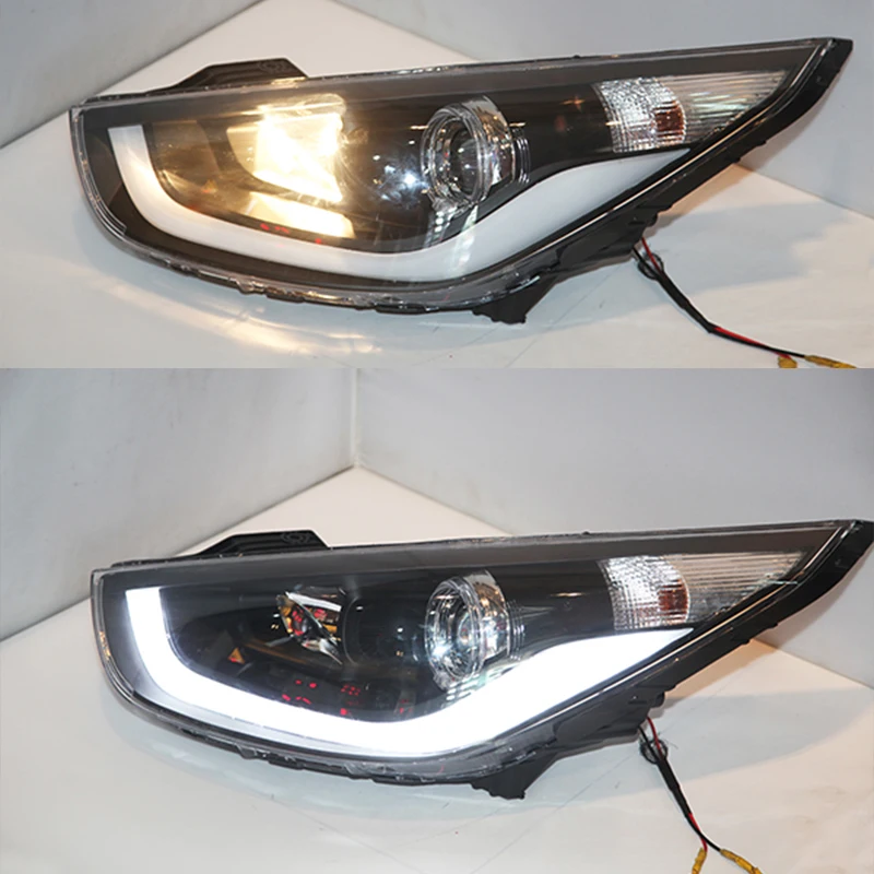 Для HYUNDAI Tucson IX35 светодиодные фары светодиодсветодиодный глаза ангела черный