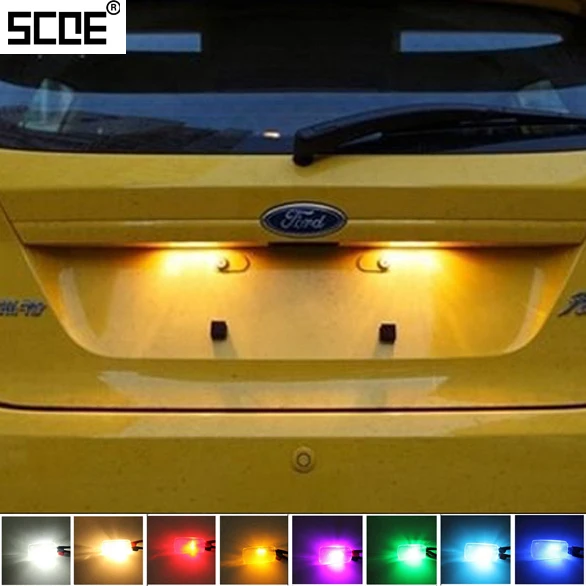 

2X SCOE 36 мм 12V 3SMD Подсветка регистрационного номера для форд фиеста 5/Fiesta 5 Ван 5050 светодиодный автомобильный Стайлинг светодиодный лампы источник света