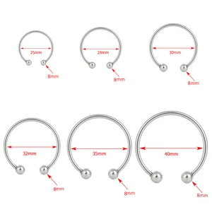 Кольцо для пениса, из нержавеющей стали, 252830323540 мм