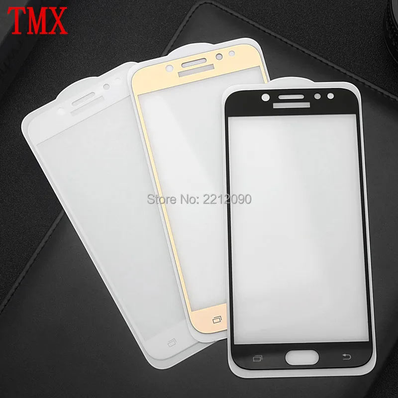 Полный Клей закаленное Стекло для samsung Galaxy J5 2017 Pro Экран Full Cover Clear Защитная пленка
