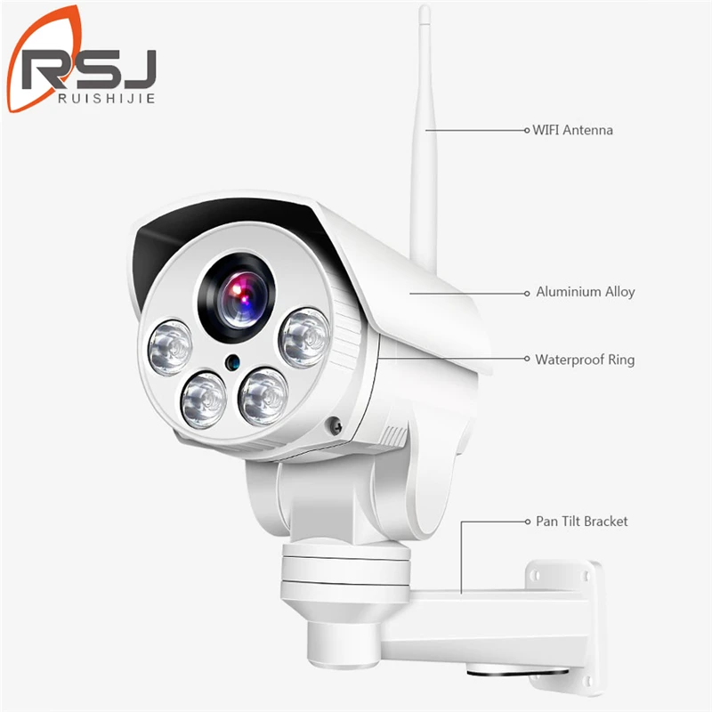 Водонепроницаемая IP-камера HD 1080P с Wi-Fi и оптическим зумом беспроводная уличная